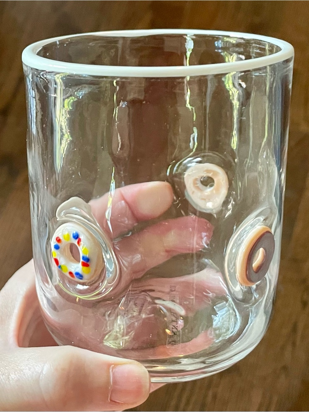 Anthropologie Donut Icon Juice Glass NEW